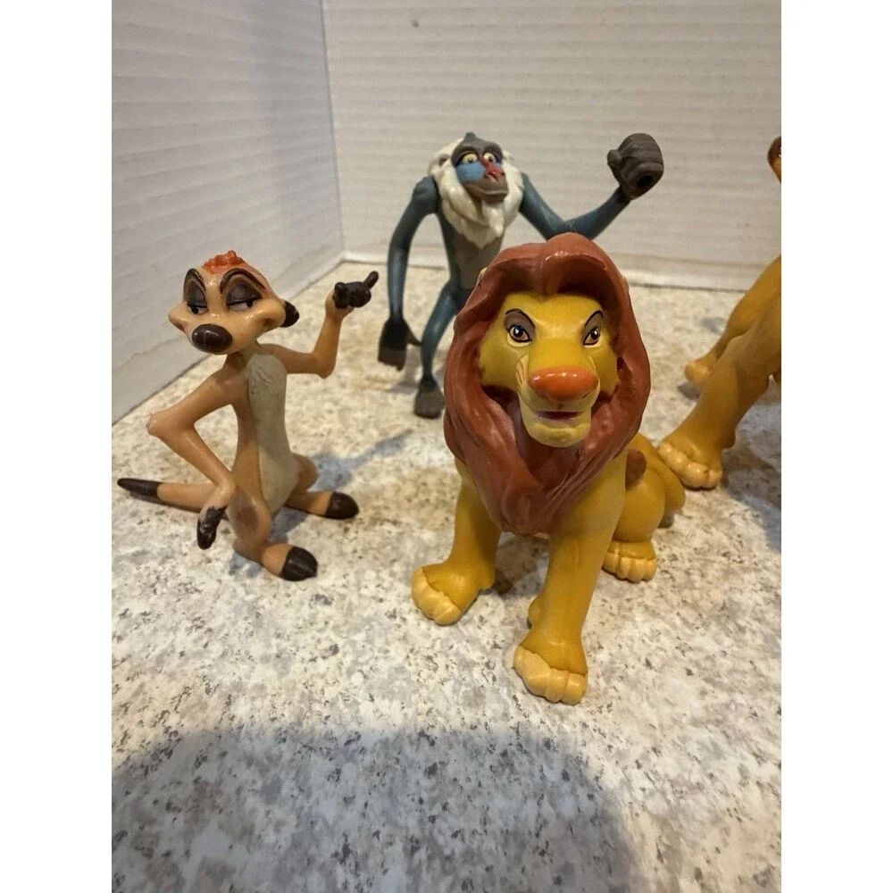 Vintage Disney Lion King Lot 10 PVC Figures Simba Scar Mufasa Nala Timon Rafiki